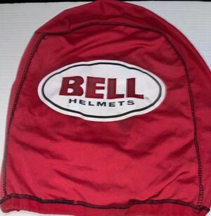 BELL MOTORCYCLE HELMET BAG MICROFIBER  RED CARRY DRAWSTRING